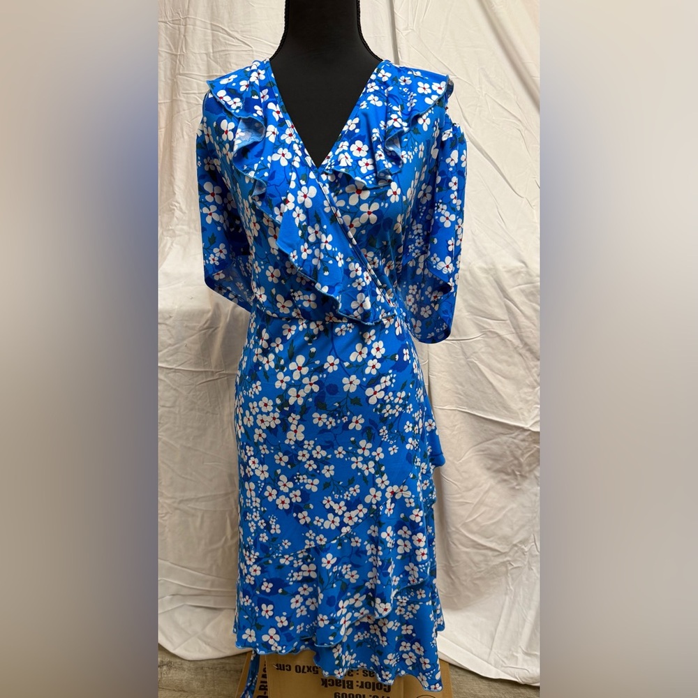 Go by Design Floral Blue Dress